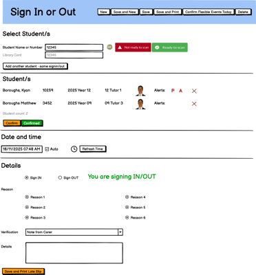 SigninSignout Screen